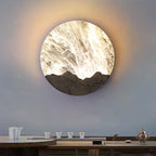 Aplique de Parede Exterior em Resina com Brilho LED Quente, Design Beauty Sunrise