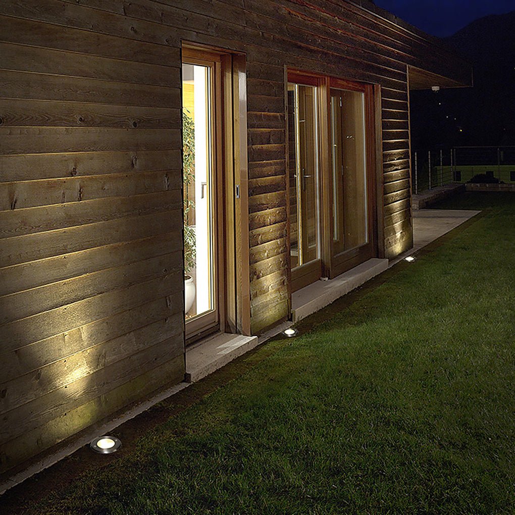 Recessed LED Well Light For Poolside Decks And Lawns, IP65 Chrome
