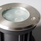 Recessed LED Well Light For Poolside Decks And Lawns, IP65 Chrome