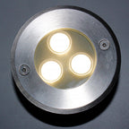 Recessed LED Well Light For Poolside Decks And Lawns, IP65 Chrome