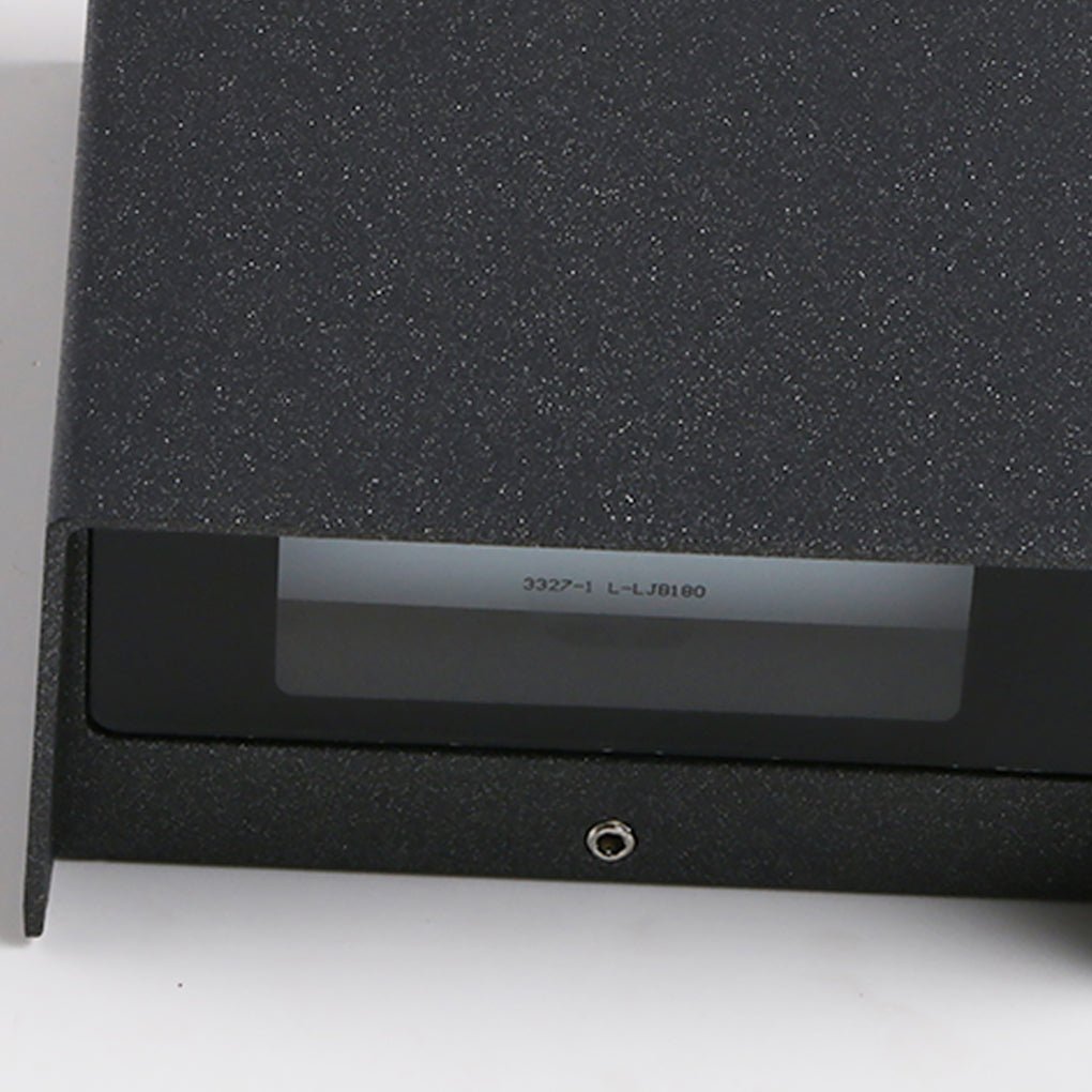 Dirk Square LED Outdoor Wall Light In Flash-Black Aluminum