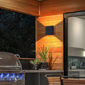 Dirk Square LED Outdoor Wall Light In Flash-Black Aluminum
