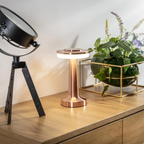Wireless Table Lamp, Retro Bar Design, Dimmable USB-C LED