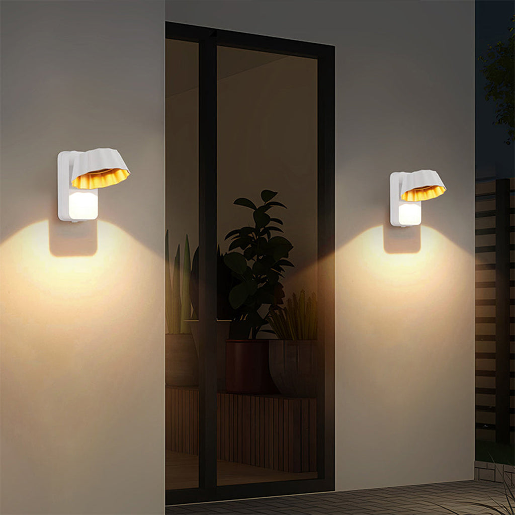 Adjustable Modern Outdoor Wall Sconce, Die-Cast Aluminum, 180° LED