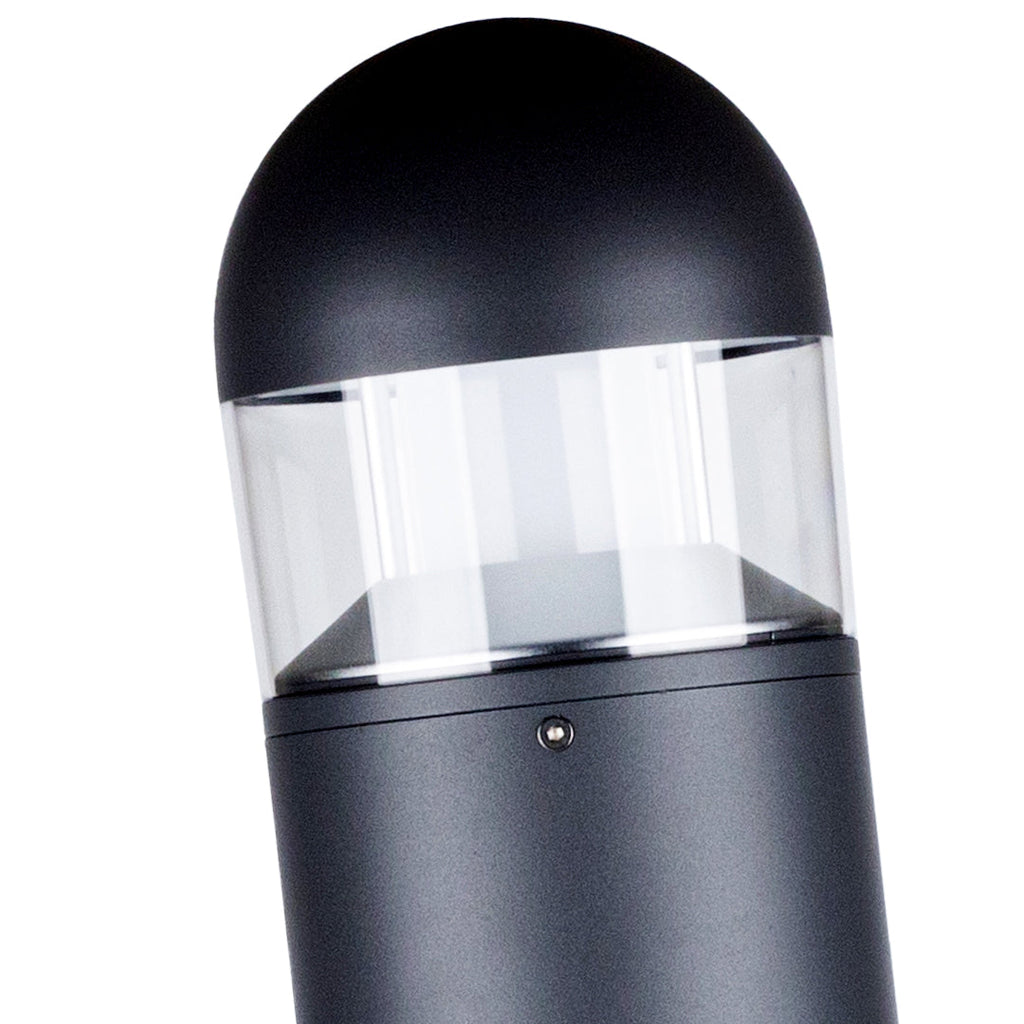 Udendørs aluminiums pullertlampe, 31-tommer nordisk stolpe med varm LED