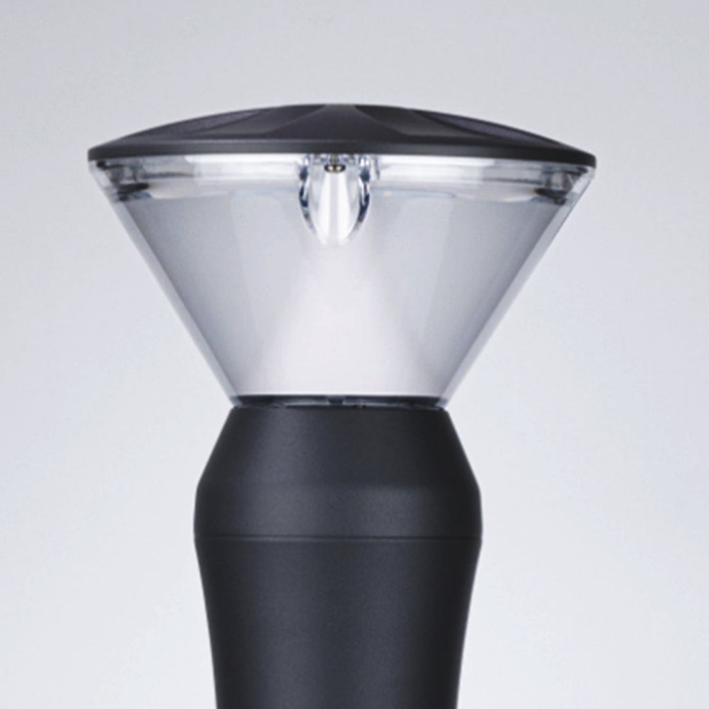 LED udendørs pullertlampe, mat sort støbt aluminium, IP65