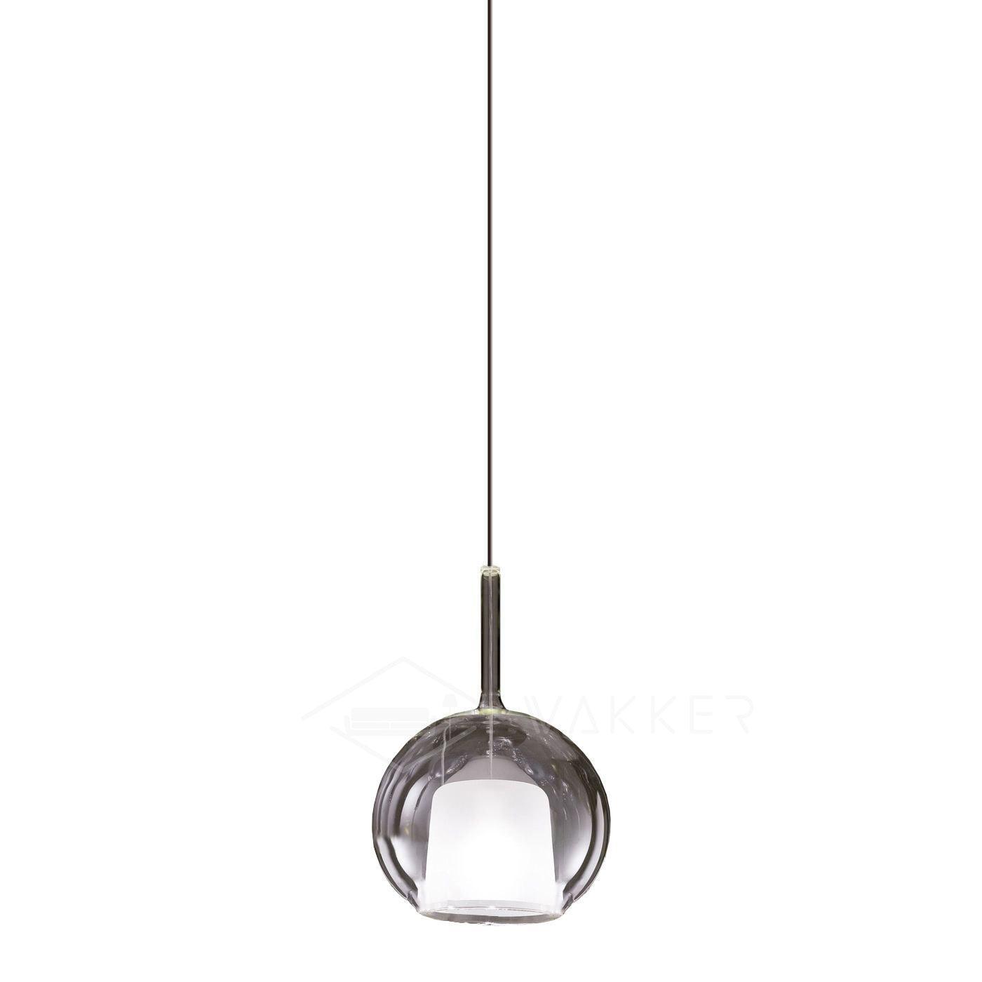 Glo Pendellampe, Tonet Blæst Glasglobus, G4 LED, Dæmpbar