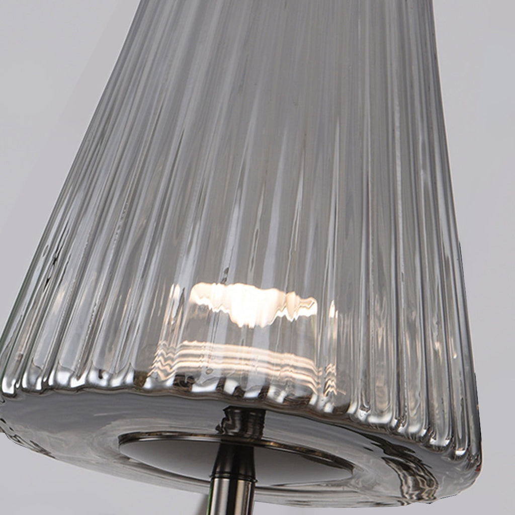 American Vintage LED-væglampe, kegleformet glasskærm, justerbart hvidt lys
