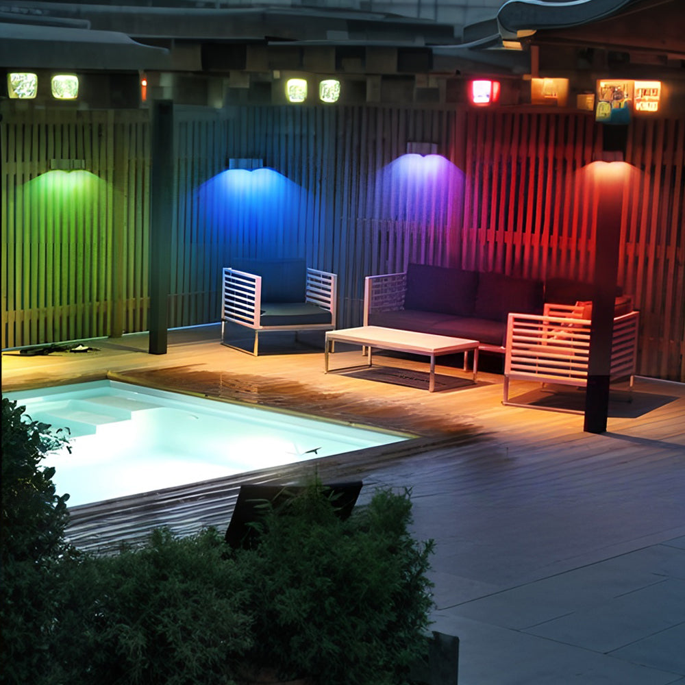 Applique murale solaire avec LED changeant de couleur, design Conue  