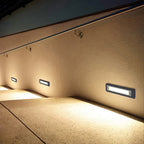 Recessed Aluminum Step Light With Stainless Steel Cover, Warm LED Glow