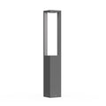 Luz de Baliza Exterior Minimalista, Alumínio Cinza Areia, 80cm de Altura