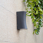 Mararet Up-Down LED Outdoor Wall Light, Black Aluminum, IP65 Rated
