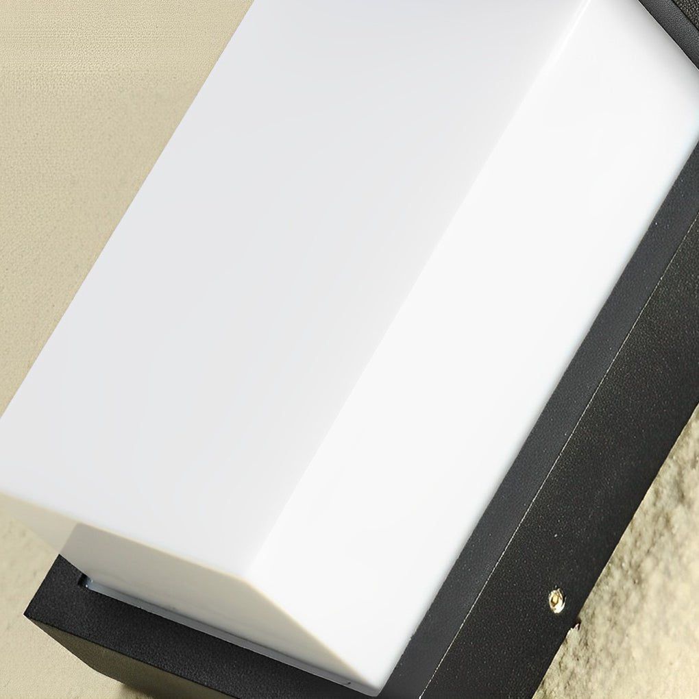 Rectangular Aluminum Wall Light for Outdoor Use, 10W LED, IP54 Rated