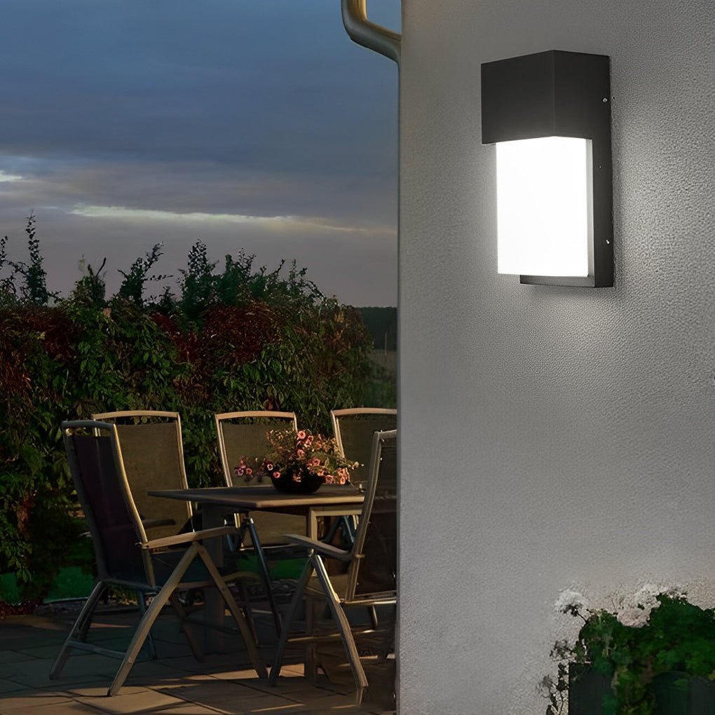 Rectangular Aluminum Wall Light for Outdoor Use, 10W LED, IP54 Rated