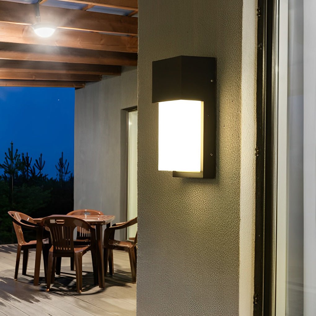 Rectangular Aluminum Wall Light for Outdoor Use, 10W LED, IP54 Rated