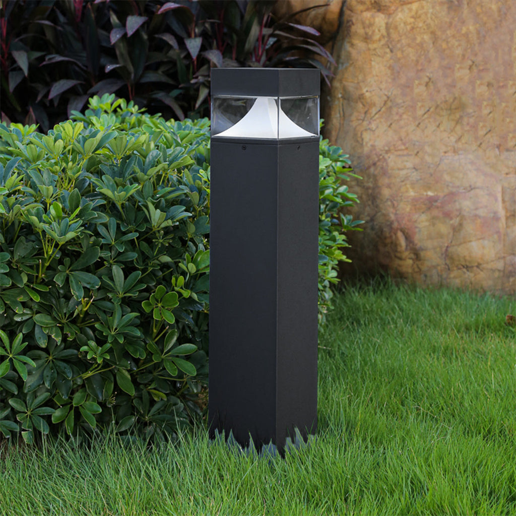 80cm Black Aluminum Lawn Bollard Light, OSRAM LED Nordic Design