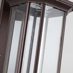 Retro solcelle væglampe med glasskærm, væglampe i støbt aluminium