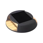 Round Solar LED Deck Light, Dusk-to-Dawn Weatherproof ABS Step Light