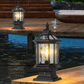Pillar Lantern Light, Vintage European-Style Aluminum Outdoor Post Fixture