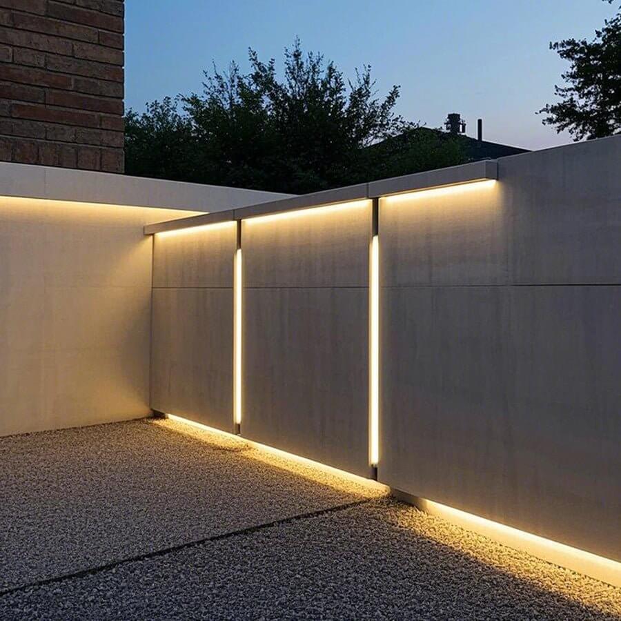 Sømløs silikone LED-hjørnestribelys, industristil trim
