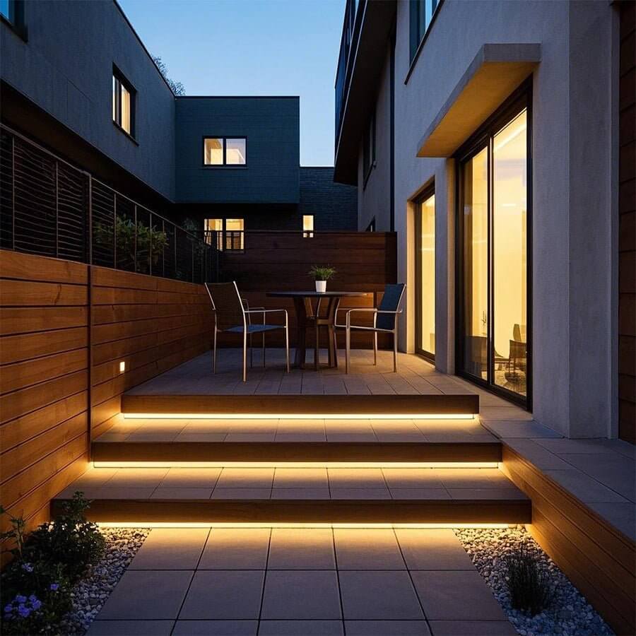 Sømløs silikone LED-hjørnestribelys, industristil trim