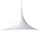 Semi pendel, bueformet spunset aluminiums-skærm, E26/E27, fast installation