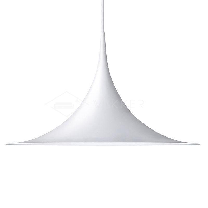 Semi pendel, bueformet spunset aluminiums-skærm, E26/E27, fast installation