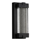 Rectangular Crystal Outdoor Wall Light With Sealed Bubble Glass Design