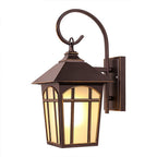 Iron Outdoor Wall Light With Clear Glass Shade, Retro Industrial Design