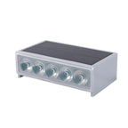 ABS Solar Step Light Fixtures With Dusk-To-Dawn Sensor, Gray