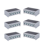 ABS Solar Step Light Fixtures With Dusk-To-Dawn Sensor, Gray