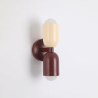 Double-Headed Wall Light, Colorful Painted Metal Shades, E26 LED Included