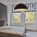 Plaster dome pendant lighting a cozy seating area warmly