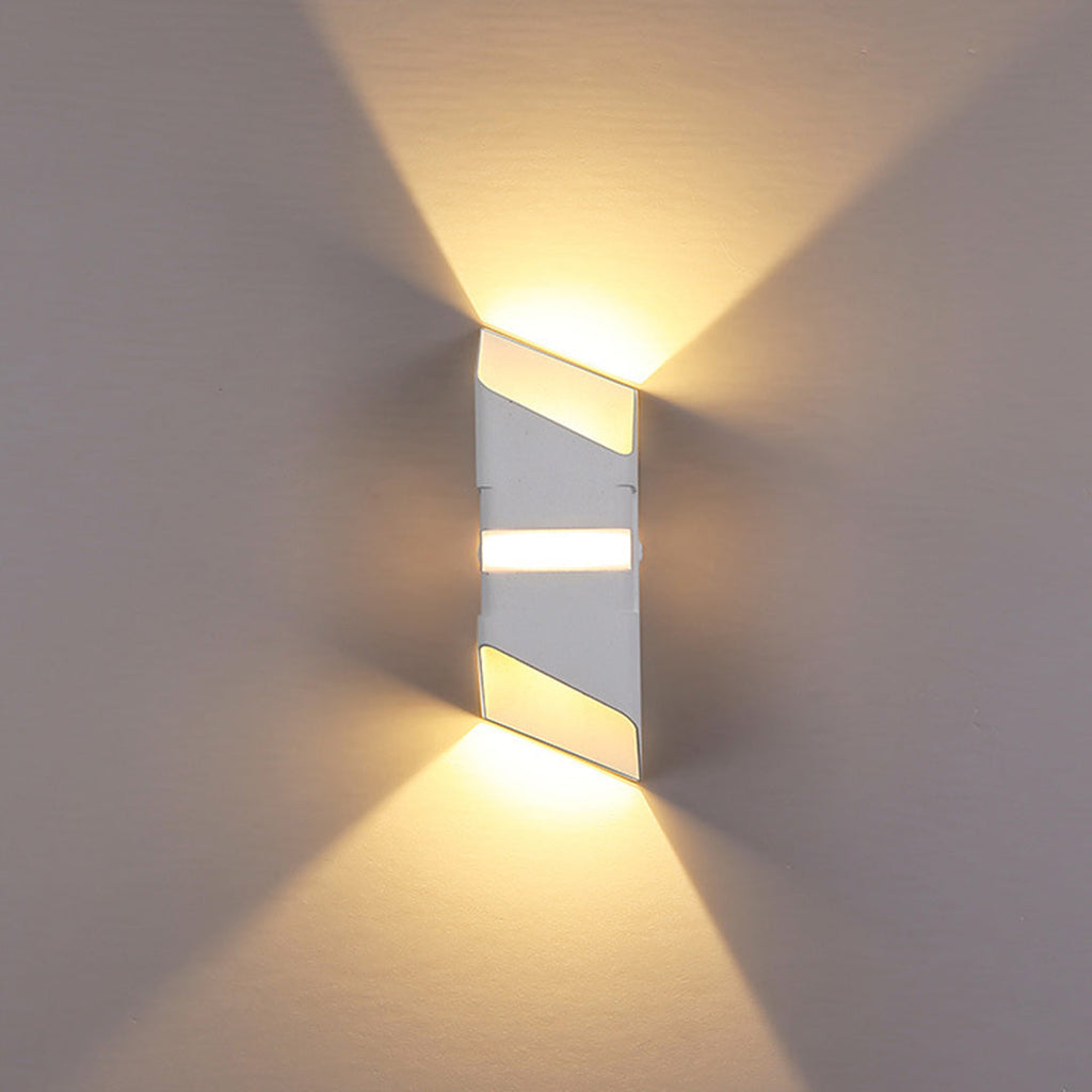 Luz de Parede LED de Sal, Corpo de Alumínio em Tubo Quadrado com Feixe para Cima e para Baixo