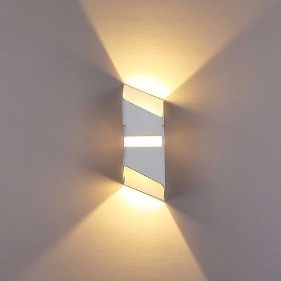 Luz de Parede LED de Sal, Corpo de Alumínio em Tubo Quadrado com Feixe para Cima e para Baixo