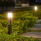 Solar LED Bollard Light With Motion Sensor, 3-Step Warm White