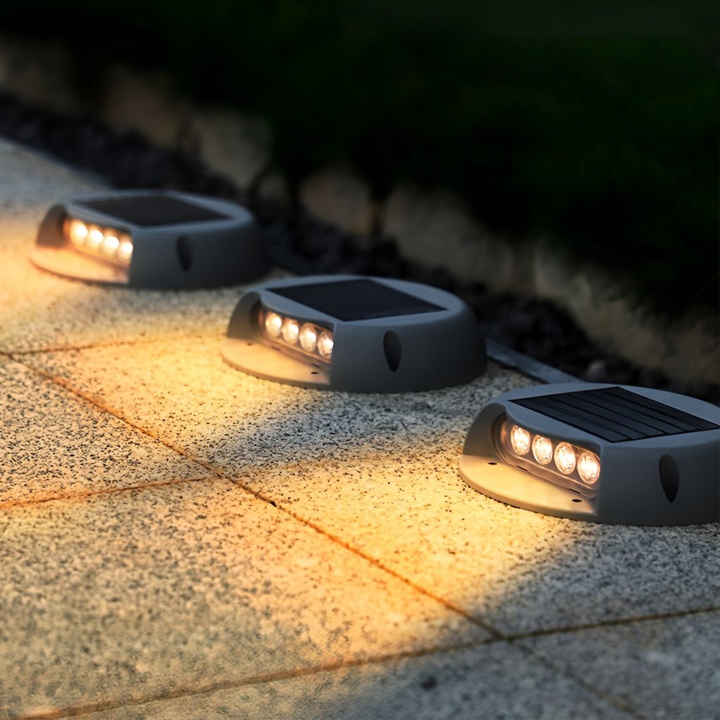 Solcelledrevne LED-trappelys, innfelt ABS landskapsbelysning, IP65