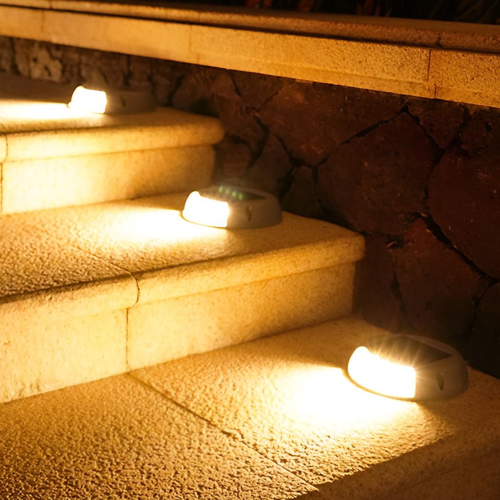 Solcelledrevne LED-trappelys, innfelt ABS landskapsbelysning, IP65