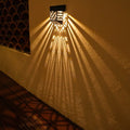 Lampe murale extérieure creuse en ABS à énergie solaire, design sans fil  