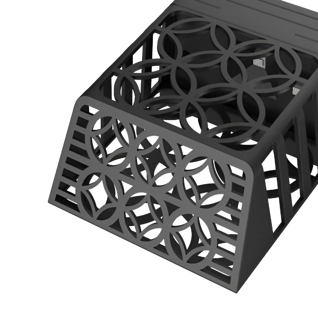 Lampe murale extérieure creuse en ABS à énergie solaire, design sans fil  