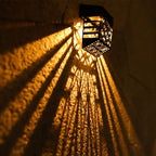 Lampe murale extérieure creuse en ABS à énergie solaire, design sans fil  