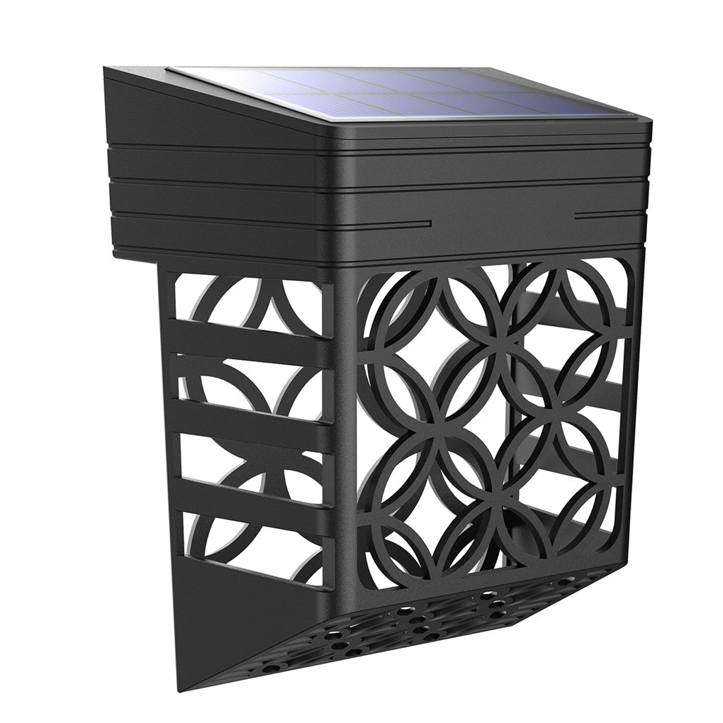 Lampe murale extérieure creuse en ABS à énergie solaire, design sans fil  