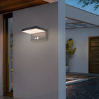 Luz Solar de Parede Exterior, Sensor de Movimento em Alumínio com Aumento para 600lm