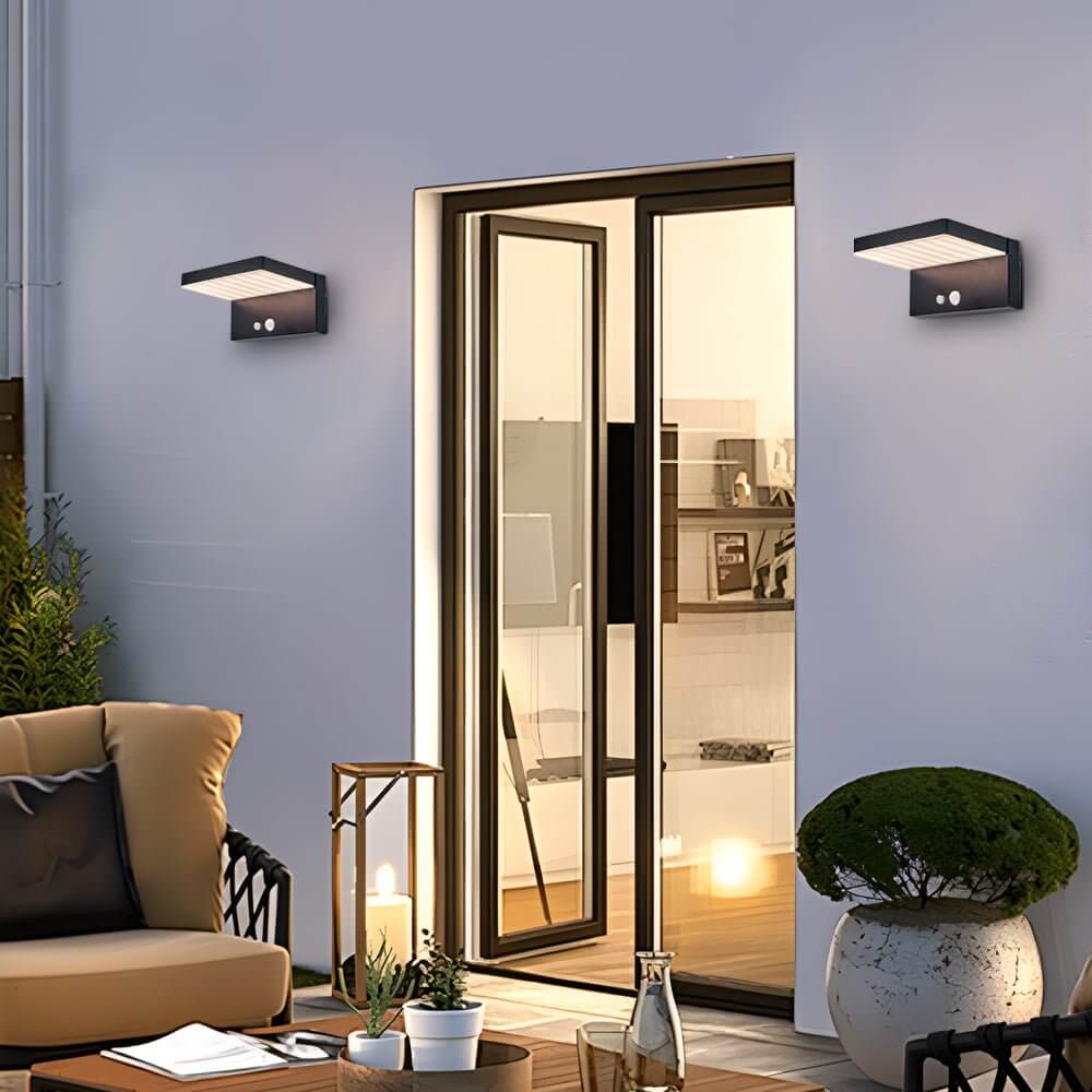 Luz Solar de Parede Exterior, Sensor de Movimento em Alumínio com Aumento para 600lm