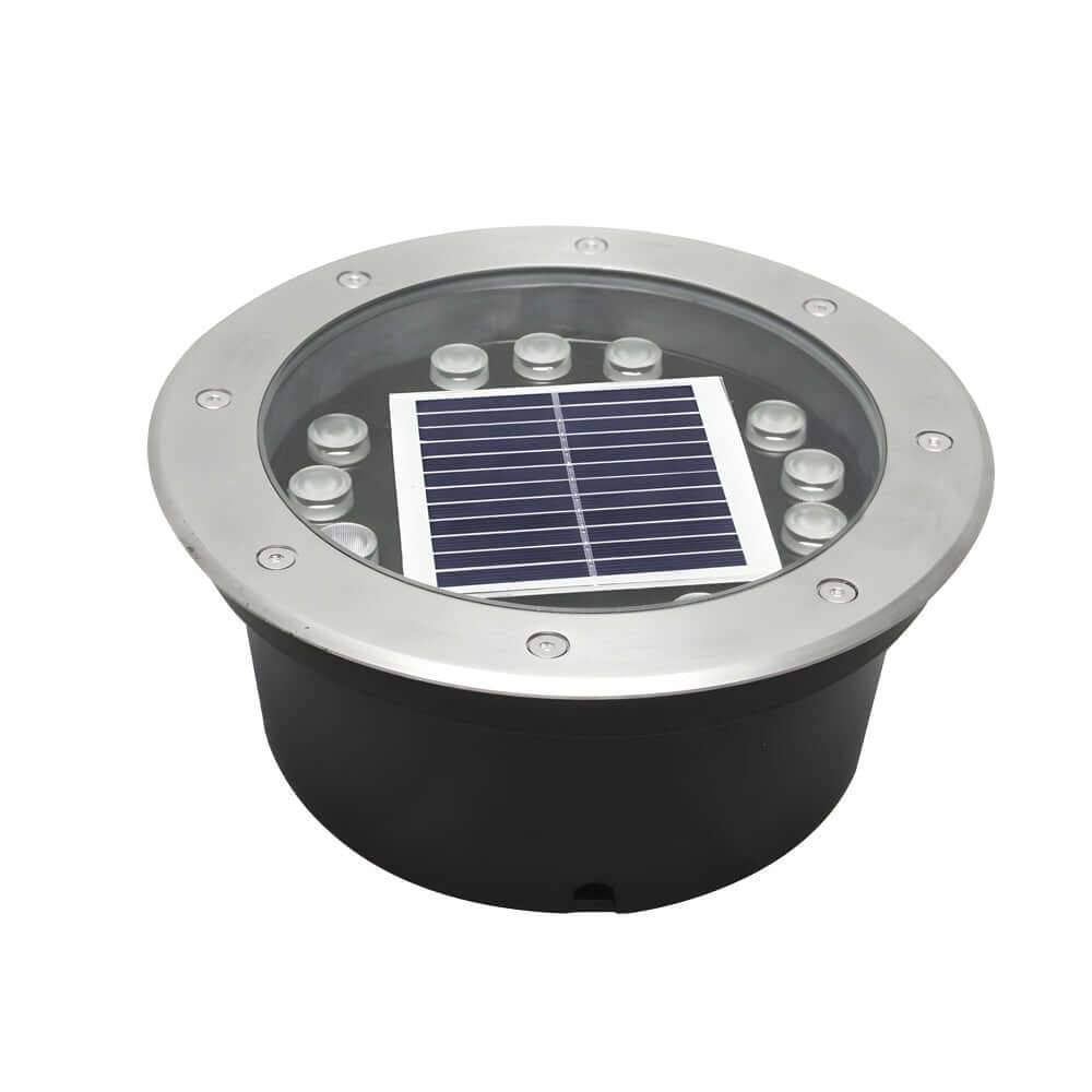 Graham Solar-Powered Aluminum Well Light for Outdoor Pathways