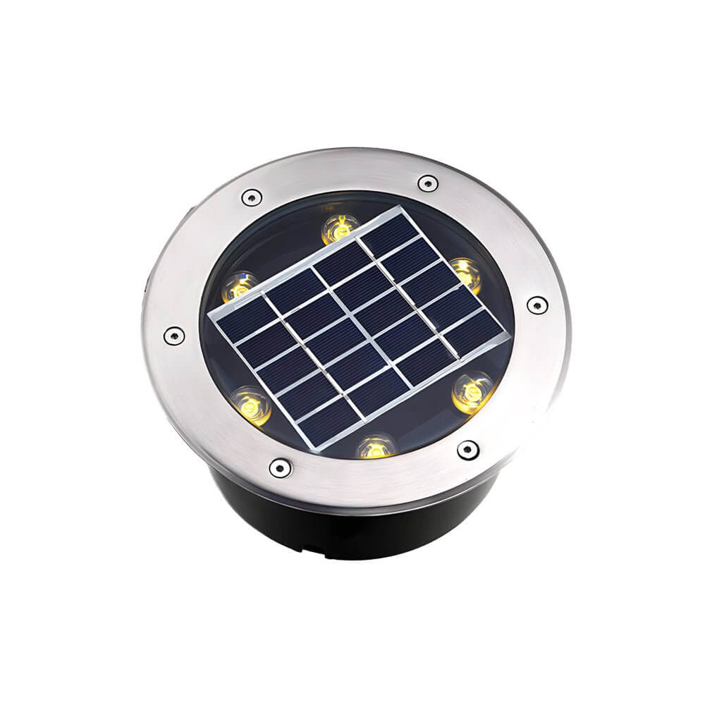 Graham Solar-Powered Aluminum Well Light for Outdoor Pathways
