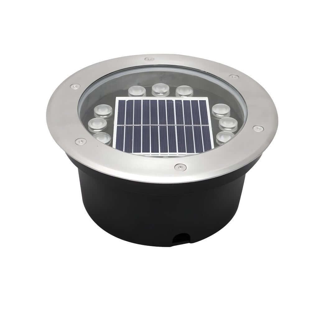 Graham Solar-Powered Aluminum Well Light for Outdoor Pathways