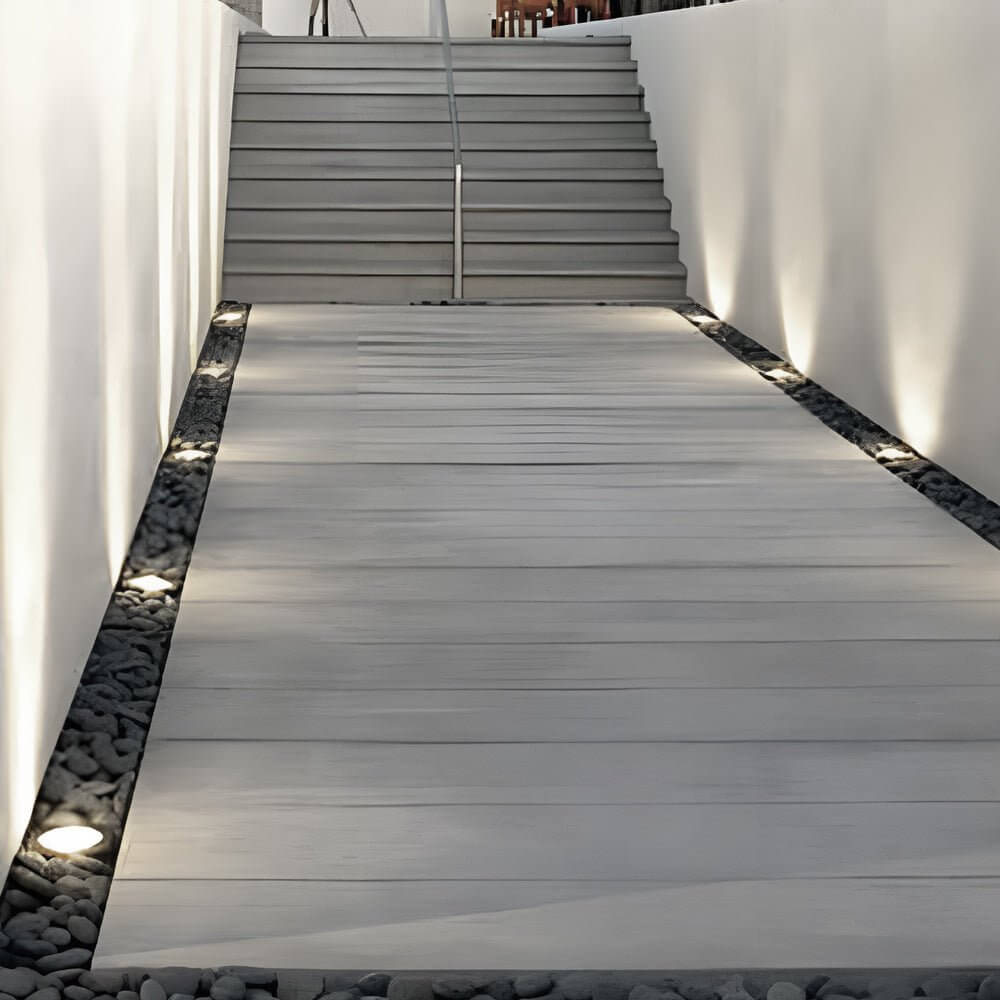 Graham Solar-Powered Aluminum Well Light for Outdoor Pathways