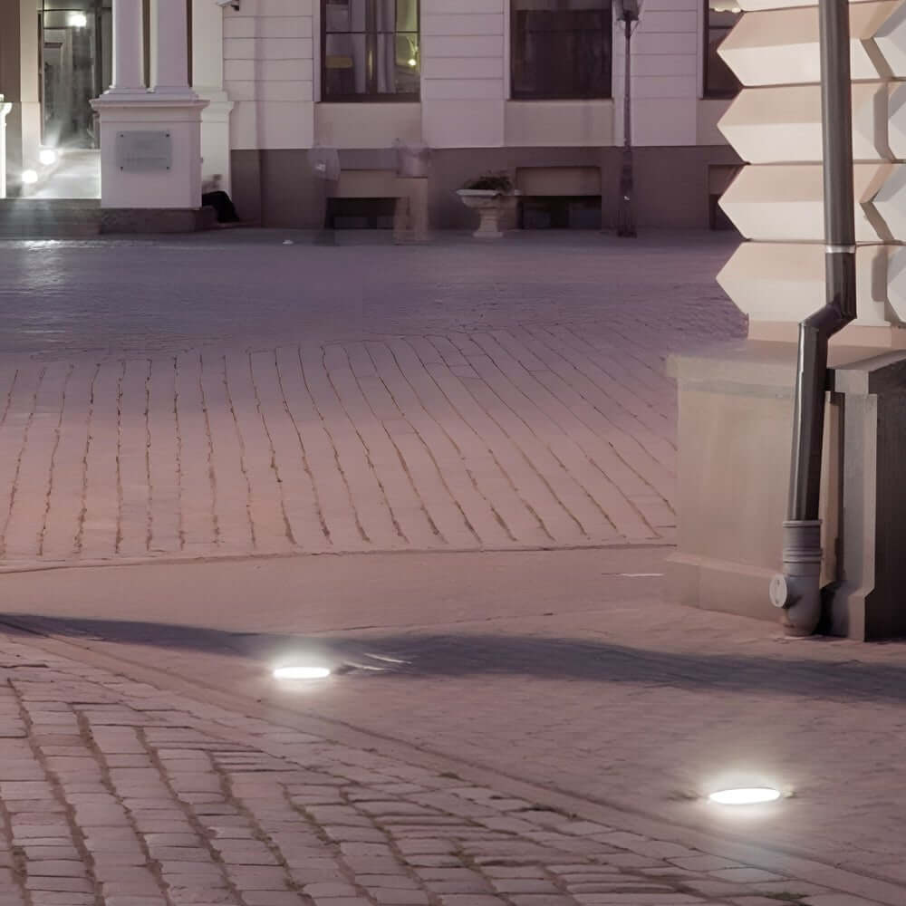 Graham Solar-Powered Aluminum Well Light for Outdoor Pathways