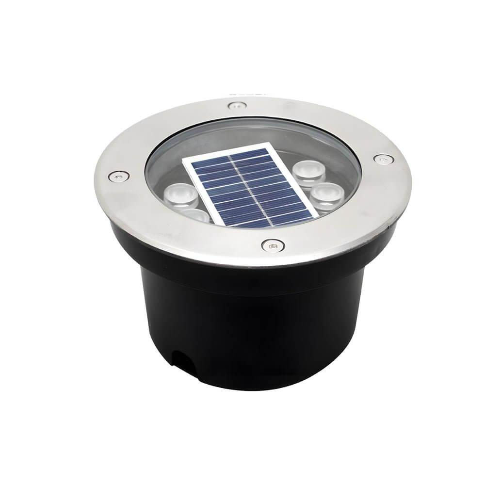 Graham Solar-Powered Aluminum Well Light for Outdoor Pathways